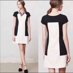 Anthropology Maeve Corby Shift Black/White Dress